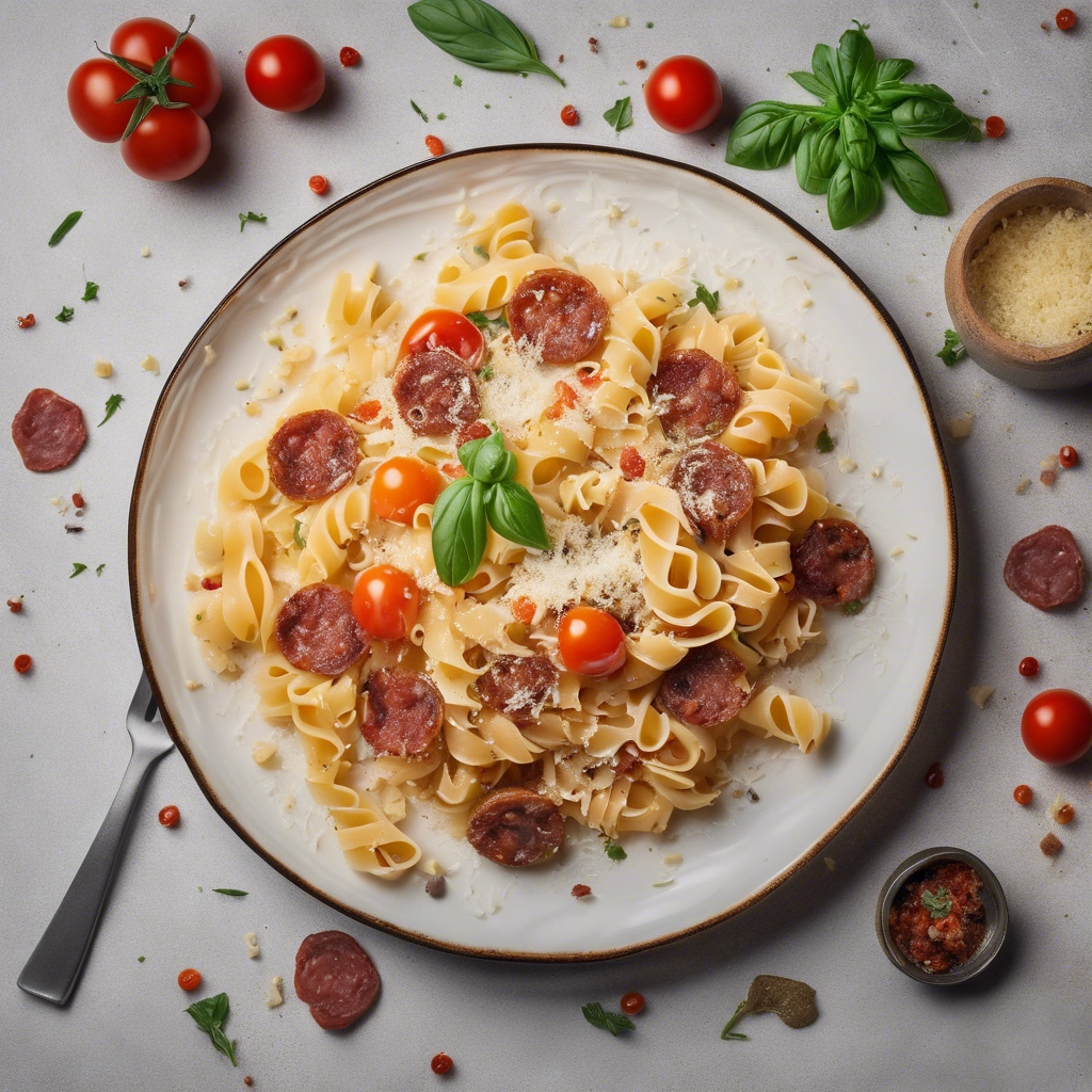 Pasta ovenschotel met droge worst | Skippie Delicatessen Pasta ovenschotel met droge worst