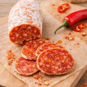 Salami met zoete peper