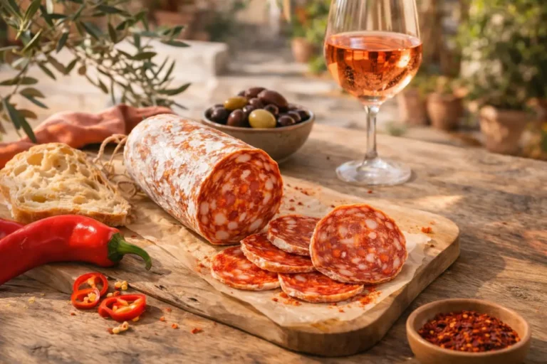 Salami met zoete peper