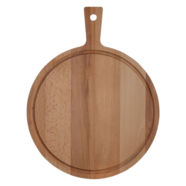 Gegraveerde serveerplank rond beuken