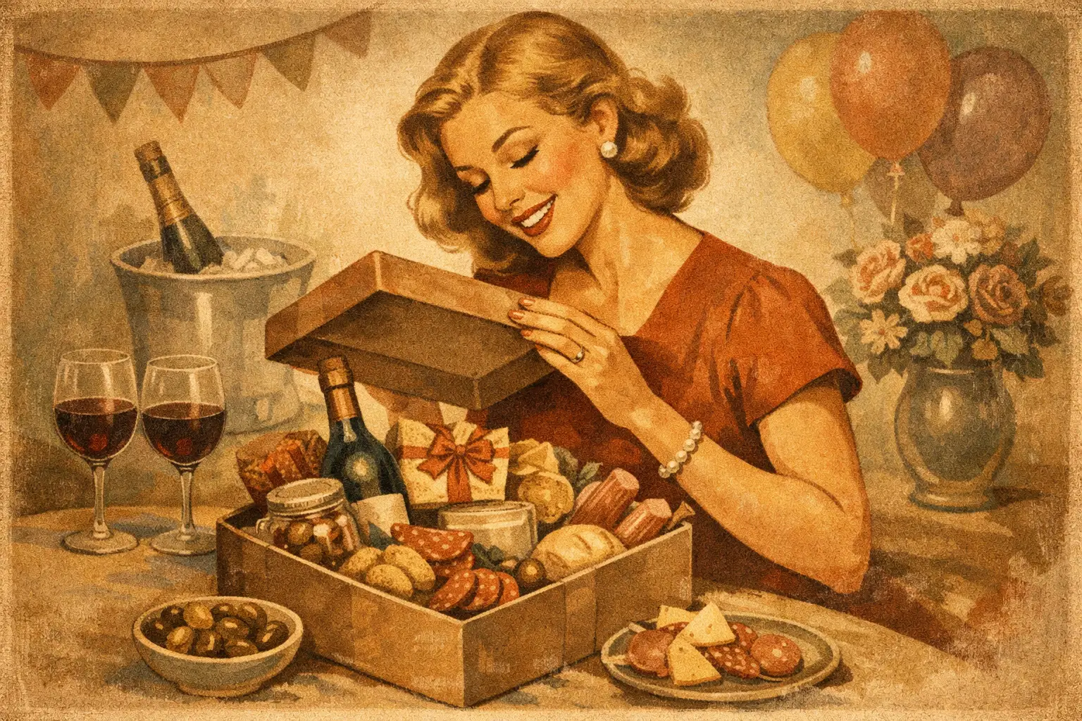 Cadeau-borrelpakket voor haar verjaardag